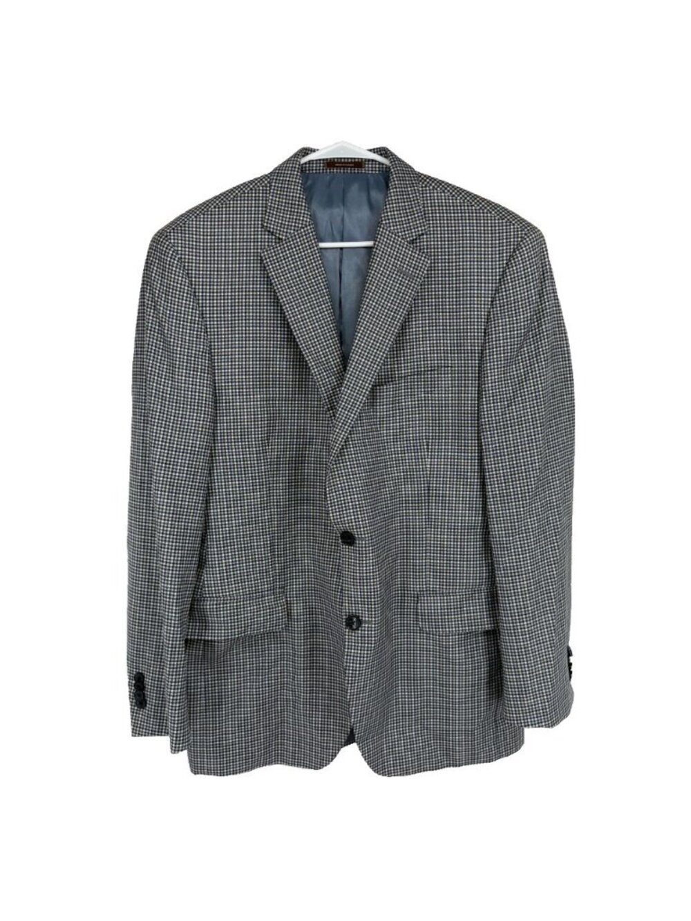Peter Millar Men 42R Blazer Sport Coat 2 Button Blue Plaid Business Jacket Wool